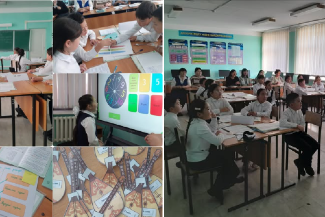 13-қараша күні мектебімізде жоспарға сәйкес бастауыш сыныптар онкүндігіне орай 4«А» сыныбында А.Т.Касымова қазақ тілі пәнінен «Сөйлемнің бірыңғай мүшелері» тақырыбында ашық сабақ өткізді. 